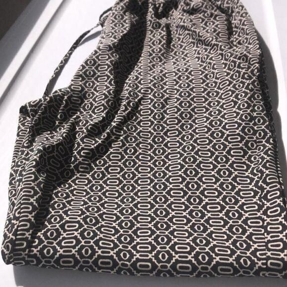 W118 By Walter Baker Pants Size Medium M Womens Black Printed Elastic Drawstring - Picture 3 of 11